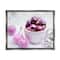Stupell Industries Glimmering Pink Christmas Ornaments Framed Floater Canvas Wall Art